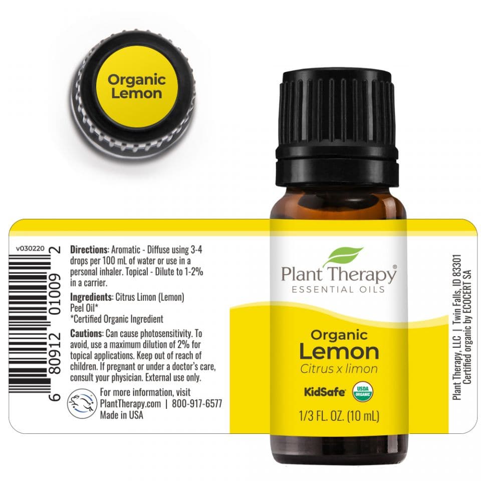 Organic Lemon Essential Oil (10mL) - HER Home Design Boutique